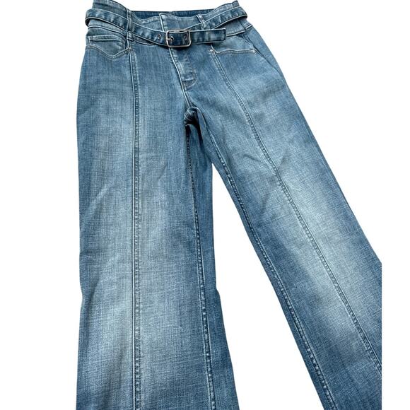 White House Black Market Extra High-Rise Slim Crop Sculpt Jeans Blue Size 6 - Picture 11 of 12